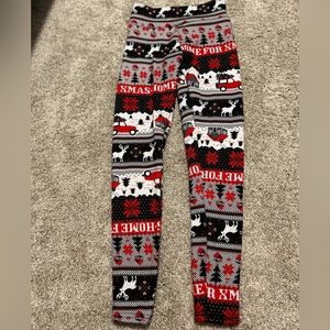 No Boundaries Holiday Fleece Lined Leggings Junior Size Small